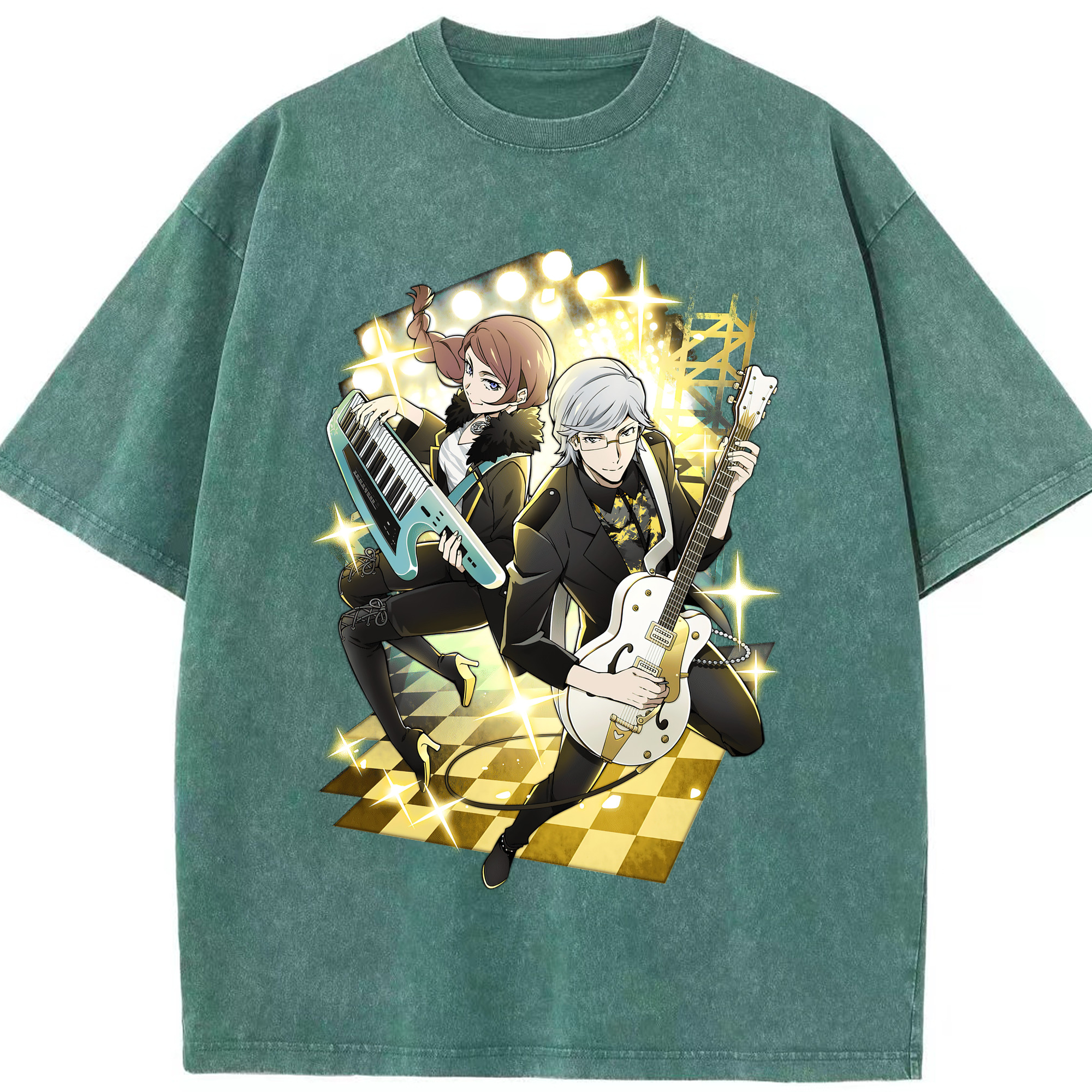 （画像用） 文豪ストレイドッグス Bungo Stray Dogs 綿100% ヴィンテージ風 半袖Tシャツ（フロントプリント）